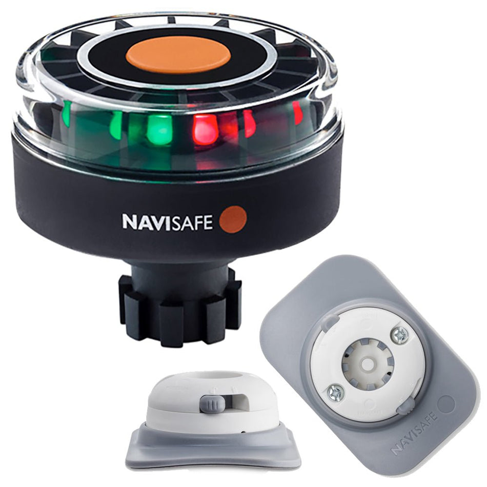 Navisafe Navilight Tricolor 2NM w/Navibolt Base & RIB Mount - White - Get Tight Gear