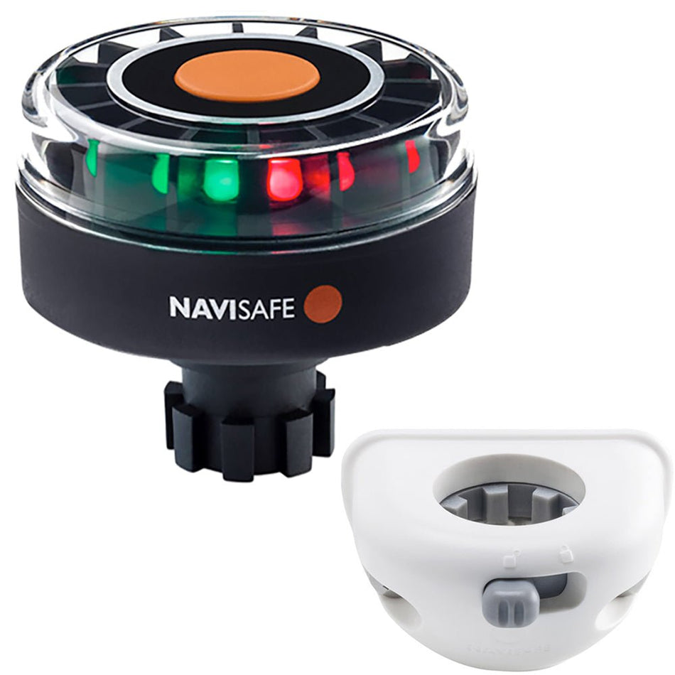 Navisafe Navilight Tricolor 2NM w/Navibolt Base & Vertical Mount - White - Get Tight Gear