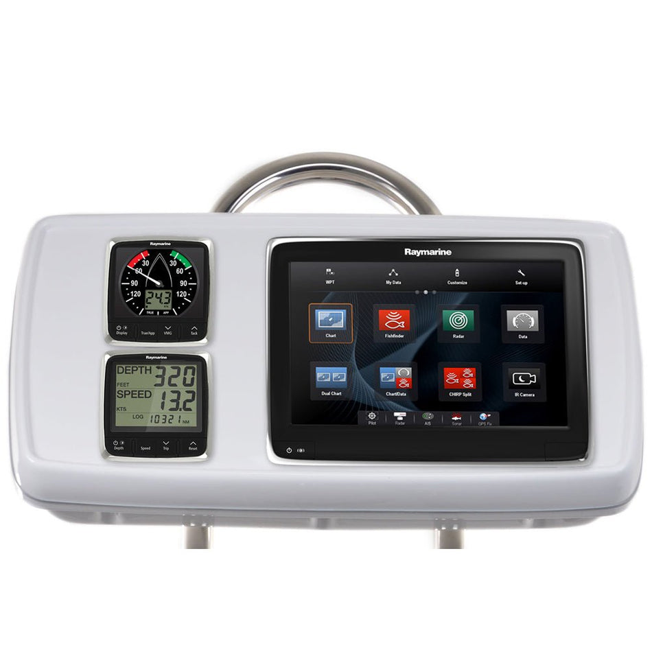 NavPod GP1170 - 04 SystemPod Pre - Cut f/Raymarine a125/a127/a128 & 2 Instruments f/9.5" Wide Guard - Get Tight Gear
