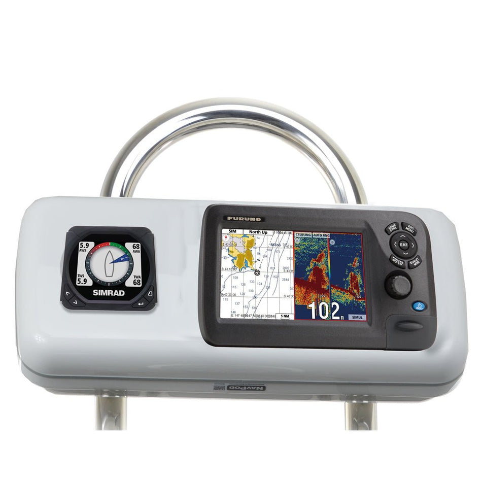 NavPod GP1515 SystemPod Pre - Cut f/Furuno GP1670/GP1670F 5.7" & 1 Instrument f/9.5" Wide Guard - Get Tight Gear