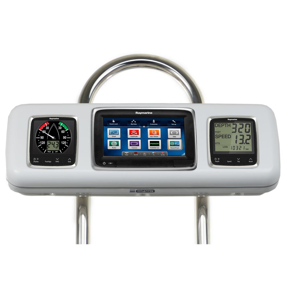 NavPod GP1605 SystemPod Pre - Cut f/Raymarine a75/a77/a78 & 2 Instruments f/9.5" Wide Guard - Get Tight Gear
