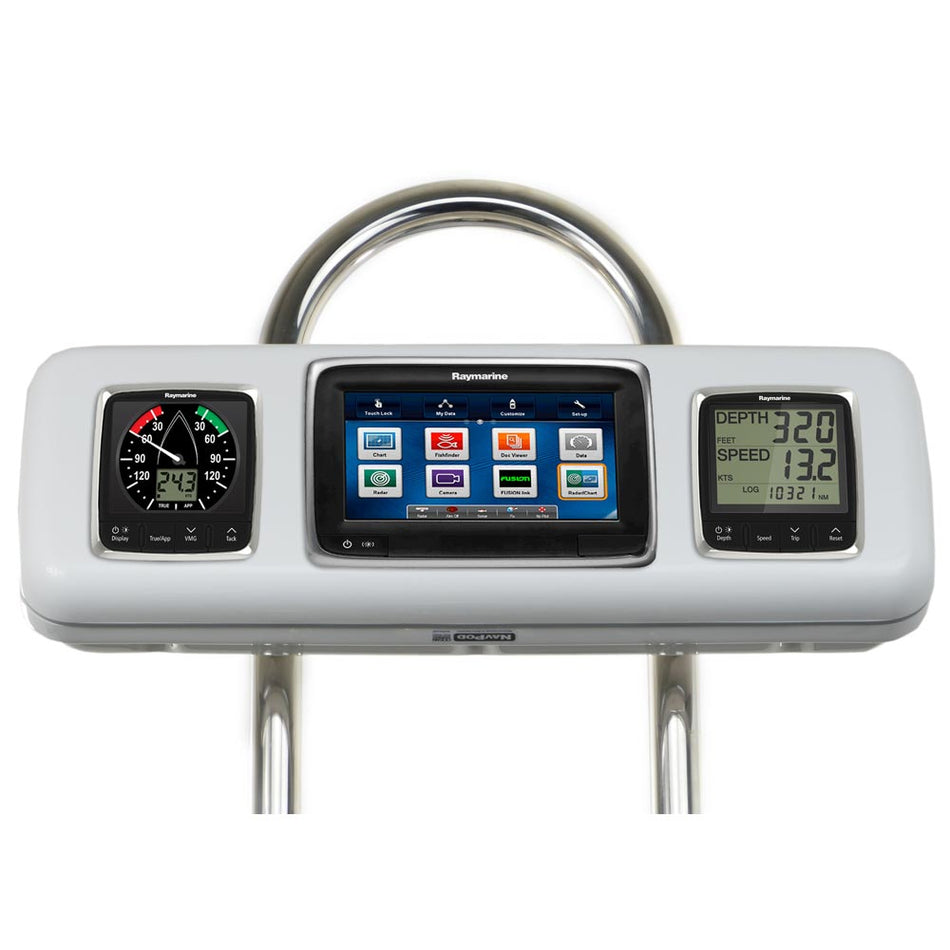NavPod GP1605 SystemPod Pre - Cut f/Raymarine a75/a77/a78 & 2 Instruments f/9.5" Wide Guard - Get Tight Gear