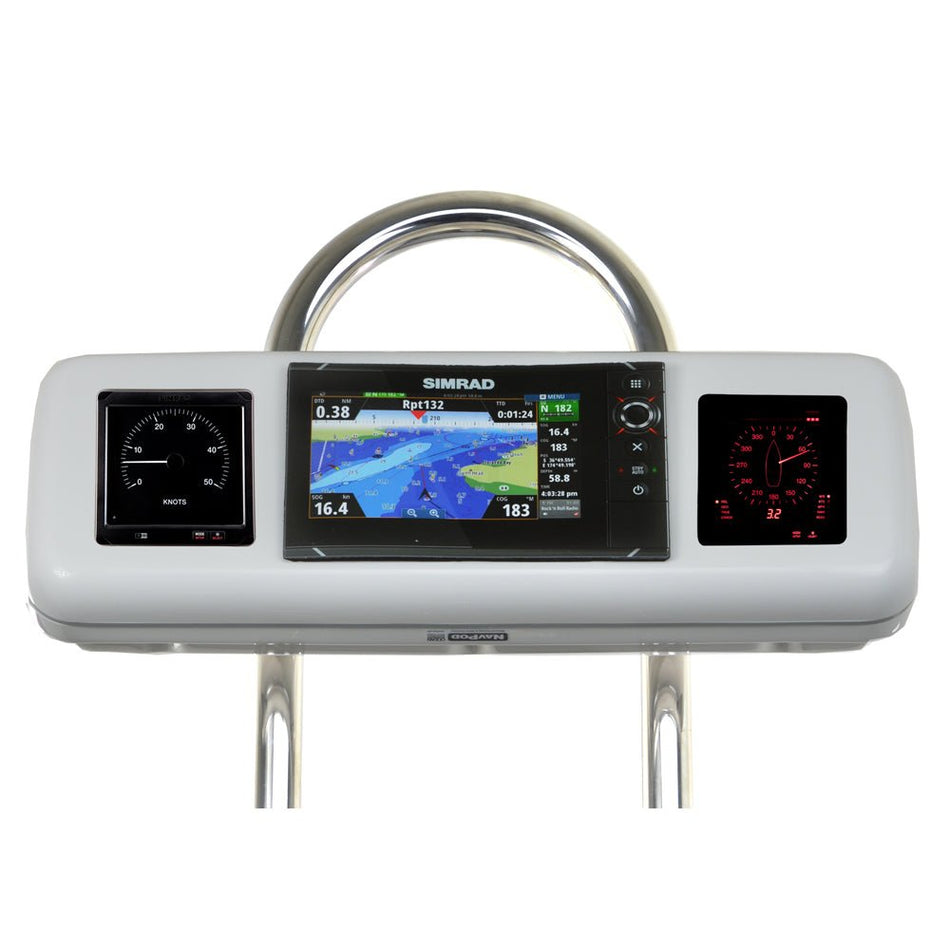 NavPod GP1606 SystemPod Pre - Cut f/Simrad NSS7 evo2 or B&G Zeus 7 & 2 Instruments f/9.5" Wide Guard - Get Tight Gear