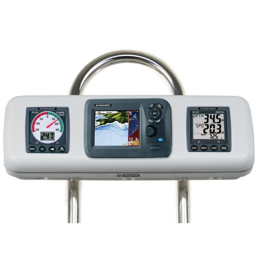 NavPod GP1607 SystemPod Pre - Cut f/Furuno GP1670/GP1670F 5.7" & 2 Instruments f/9.5" Wide Guard - Get Tight Gear