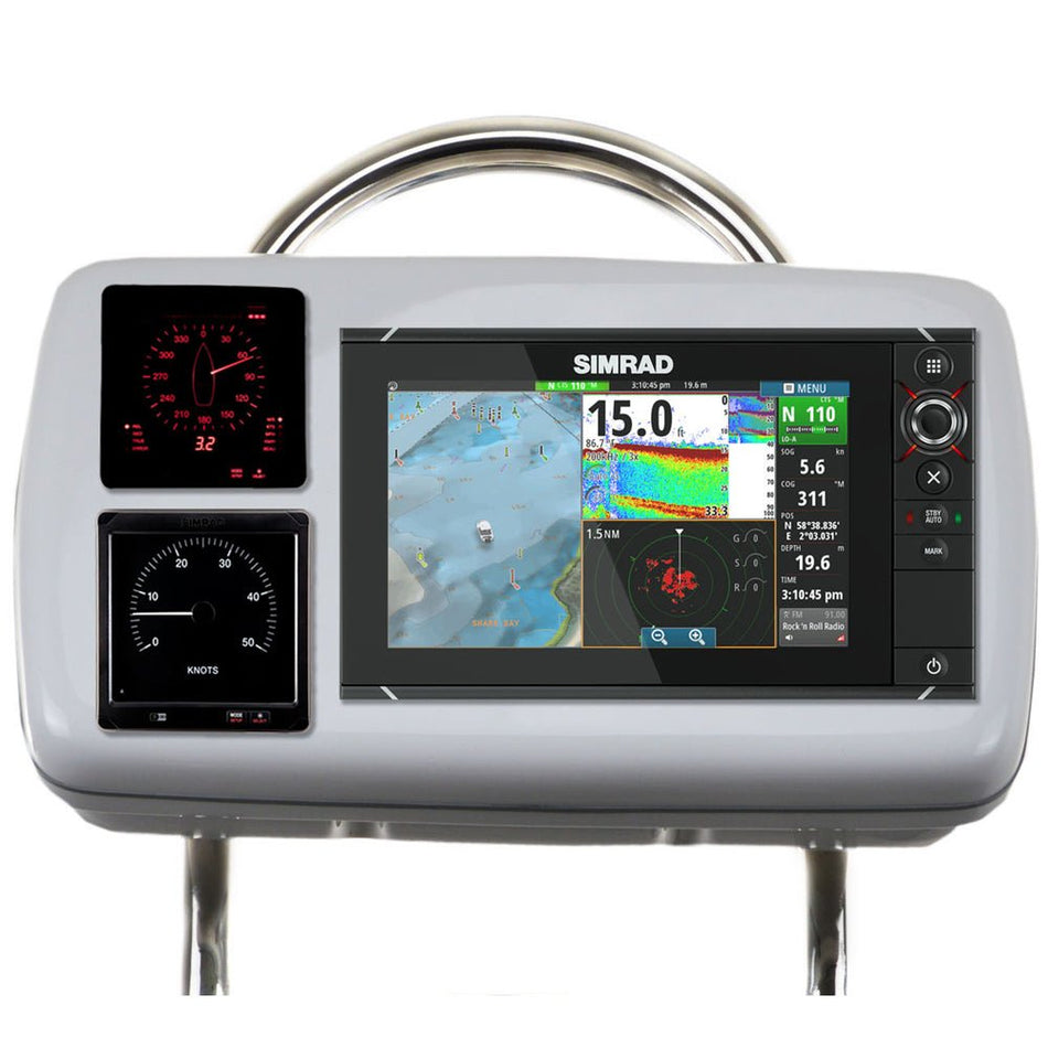 NavPod GP2080 - 13 SystemPod Pre - Cut f/Simrad NSS9 evo2 or B&G Zeus 9 & 2 Instruments f/12" Wide Guard - Get Tight Gear