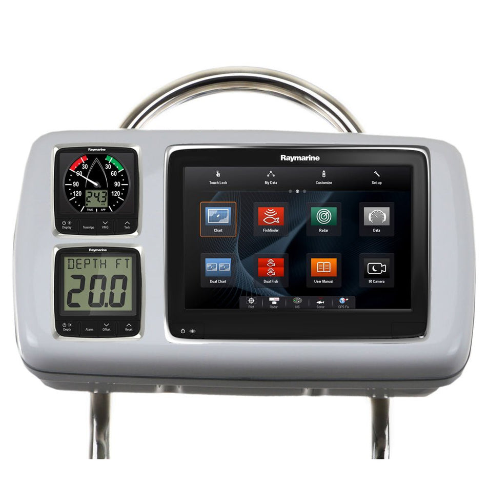 NavPod GP2080 - 14 SystemPod Pre - Cut f/Raymarine a95/a97/a98 & 2 Instruments f/12" Wide Guard - Get Tight Gear