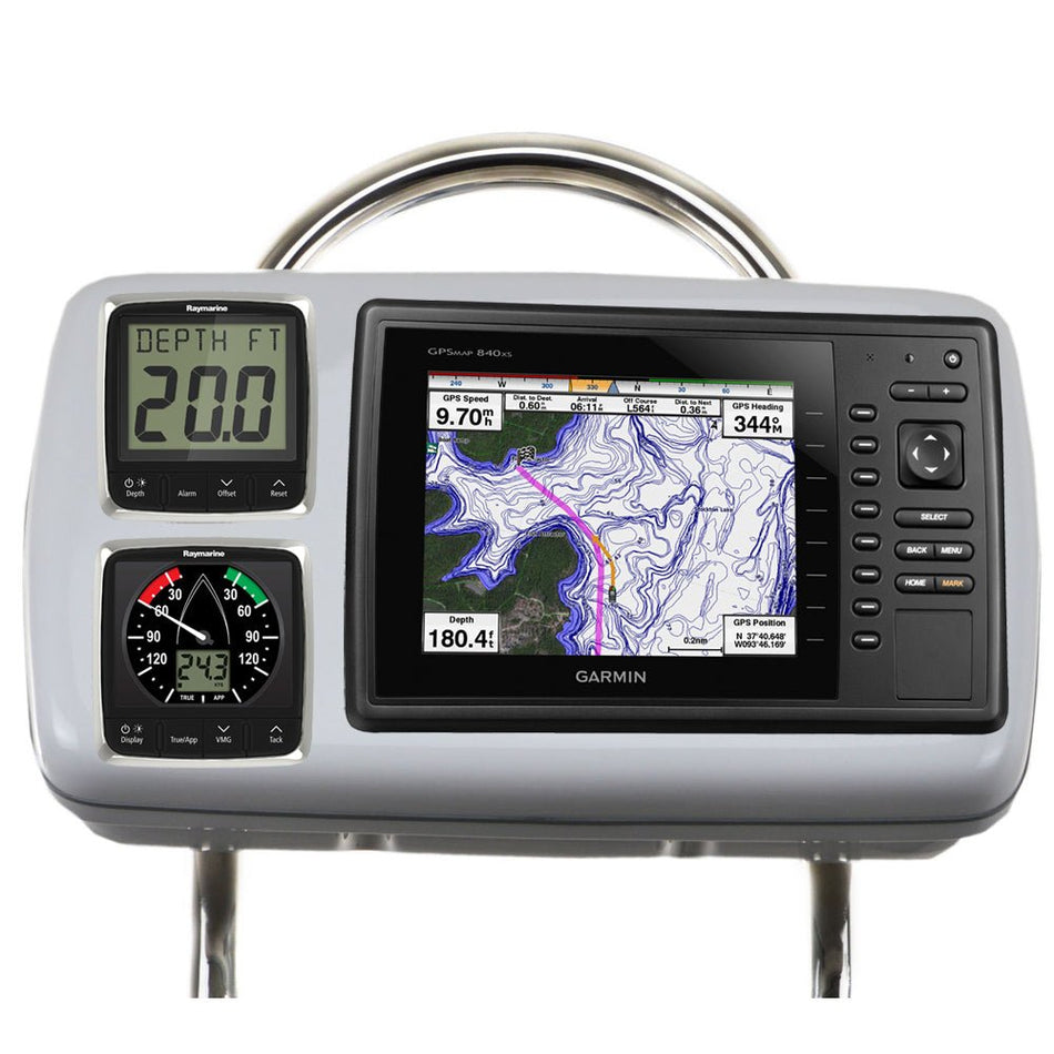 NavPod GP2088 SystemPod Pre - Cut f/Garmin 820/820xs/840xs & 2 Instruments f/12" Wide Guard - Get Tight Gear