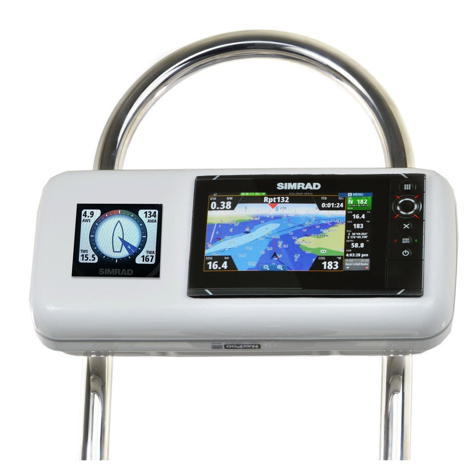 NavPod GP2516 SystemPod Pre - Cut f/Simrad NSS7 evo2 or B&G Zeus 7 & 1 Instrument f/12" Wide Guard - Get Tight Gear