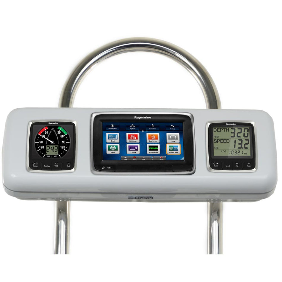 NavPod GP2605 SystemPod Pre - Cut f/Raymarine a75 / a77 / a78 & 2 Instruments f/12" WIde Guard - Get Tight Gear