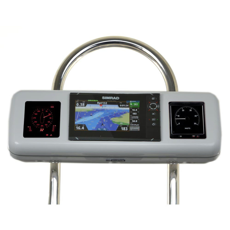 NavPod GP2606 SystemPod Pre - Cut f/Simrad NSS7 evo2 or B&G Zeus 7 & 2 Instruments f/12" Wide Guard - Get Tight Gear