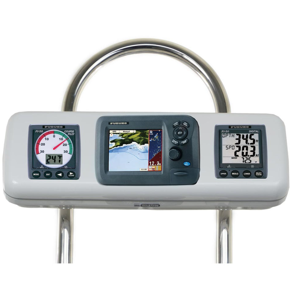 NavPod GP2607 SystemPod Pre - Cut f/Furuno GP1670/GP1670F 5.7" & 2 Instruments f/12" Wide Guard - Get Tight Gear