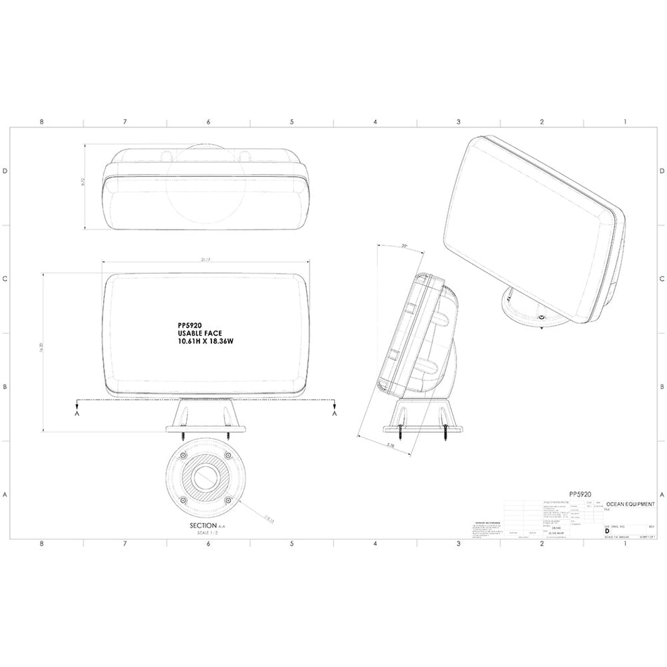 NavPod PowerPod Pre - Cut f/Simrad NSS16 evo3 & B&G Zeus3 16 - Get Tight Gear