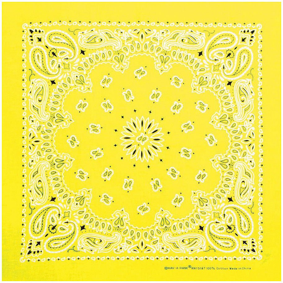 Neon Paisley Bandana Yellow - Get Tight Gear