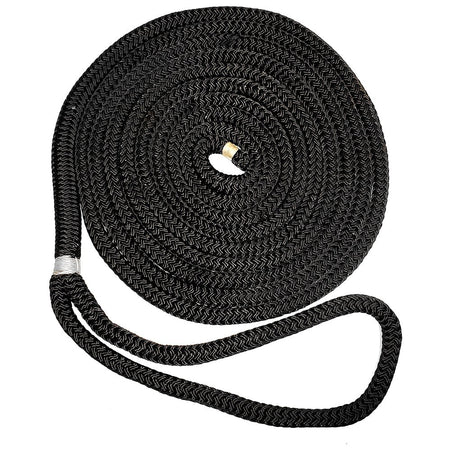 New England Ropes 1/2" Double Braid Dock Line - Black - 15' - Get Tight Gear