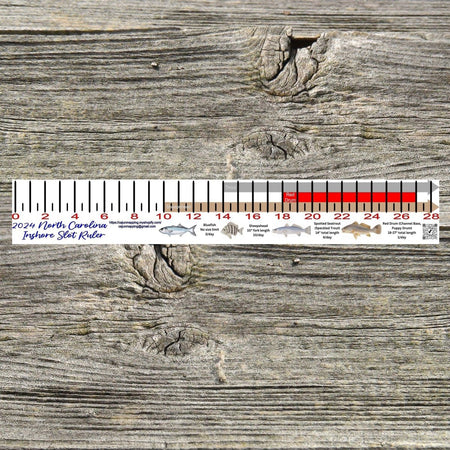 North Carolina Inshore Fishing Slot Ruler Decal - Get Tight Gear
