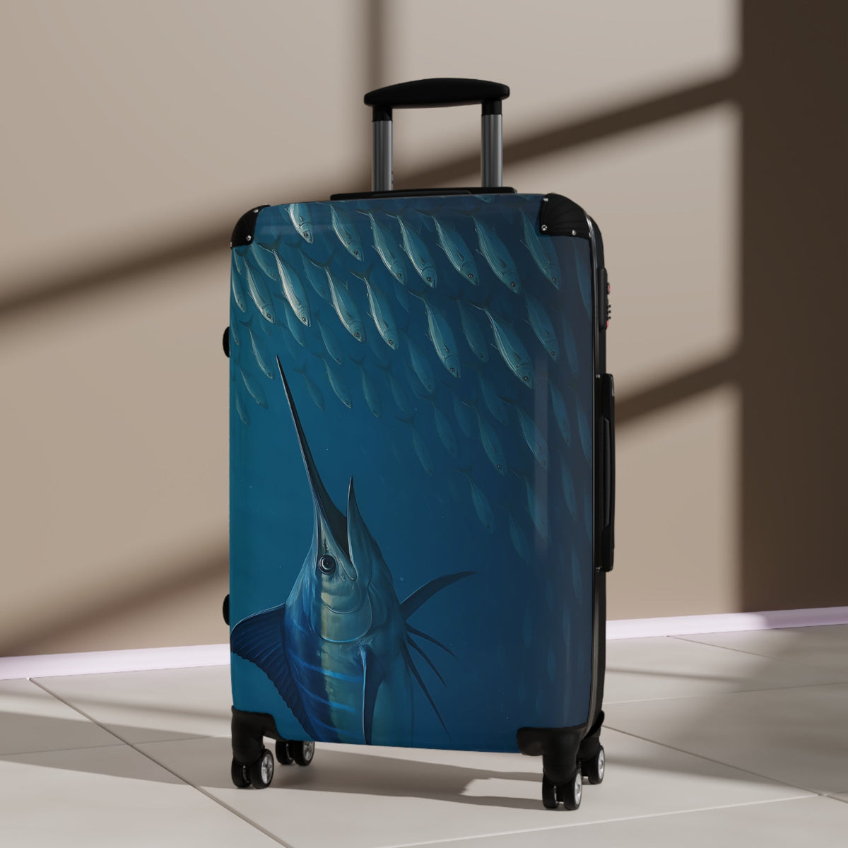 Ocean Journey Suitcase with Marlin Design - Perfect for Travelers and Adventurers - Get Tight Gear