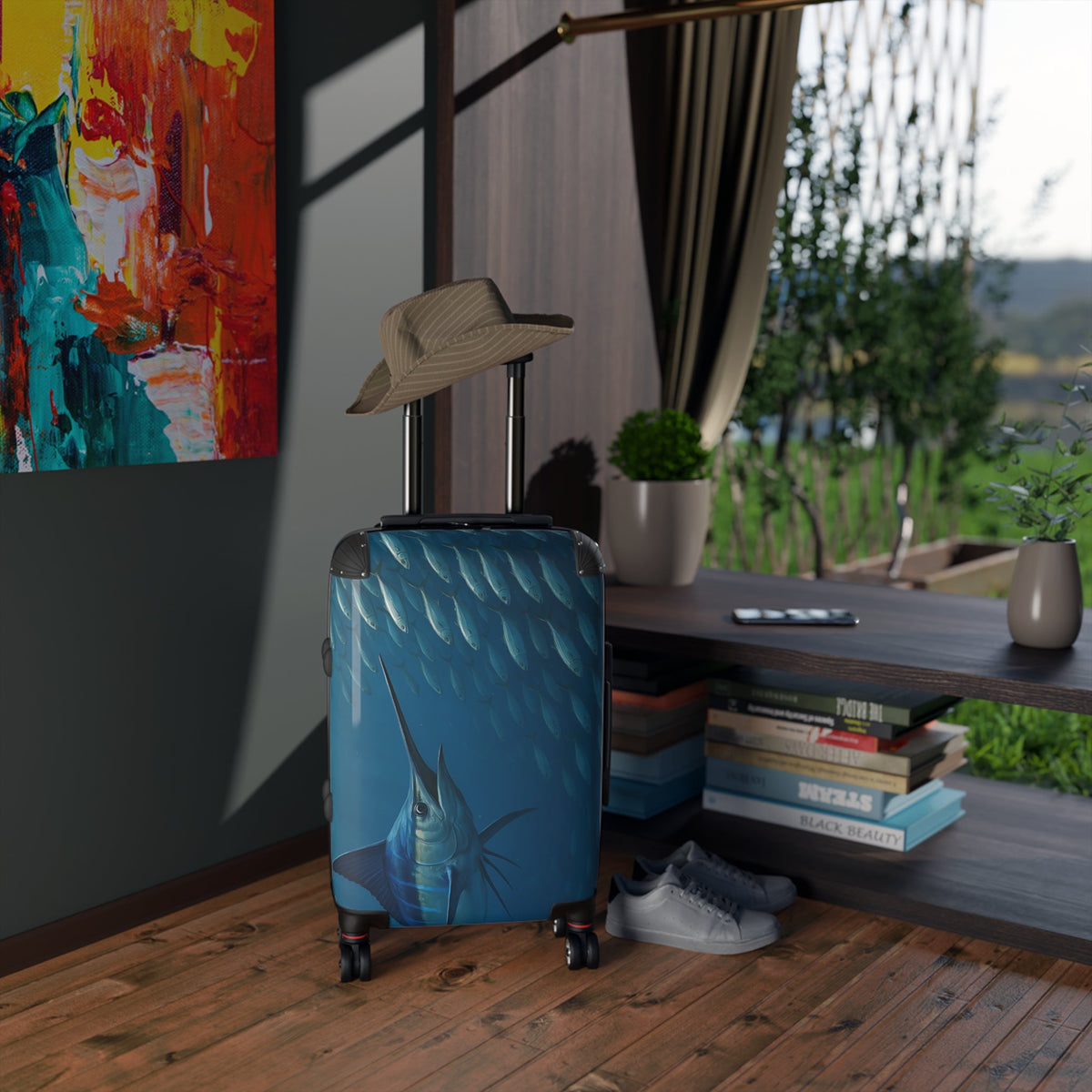 Ocean Journey Suitcase with Marlin Design - Perfect for Travelers and Adventurers - Get Tight Gear