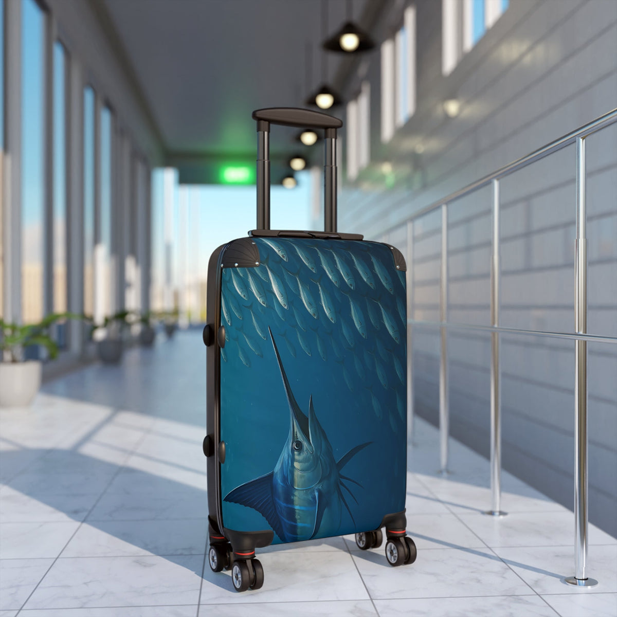 Ocean Journey Suitcase with Marlin Design - Perfect for Travelers and Adventurers - Get Tight Gear