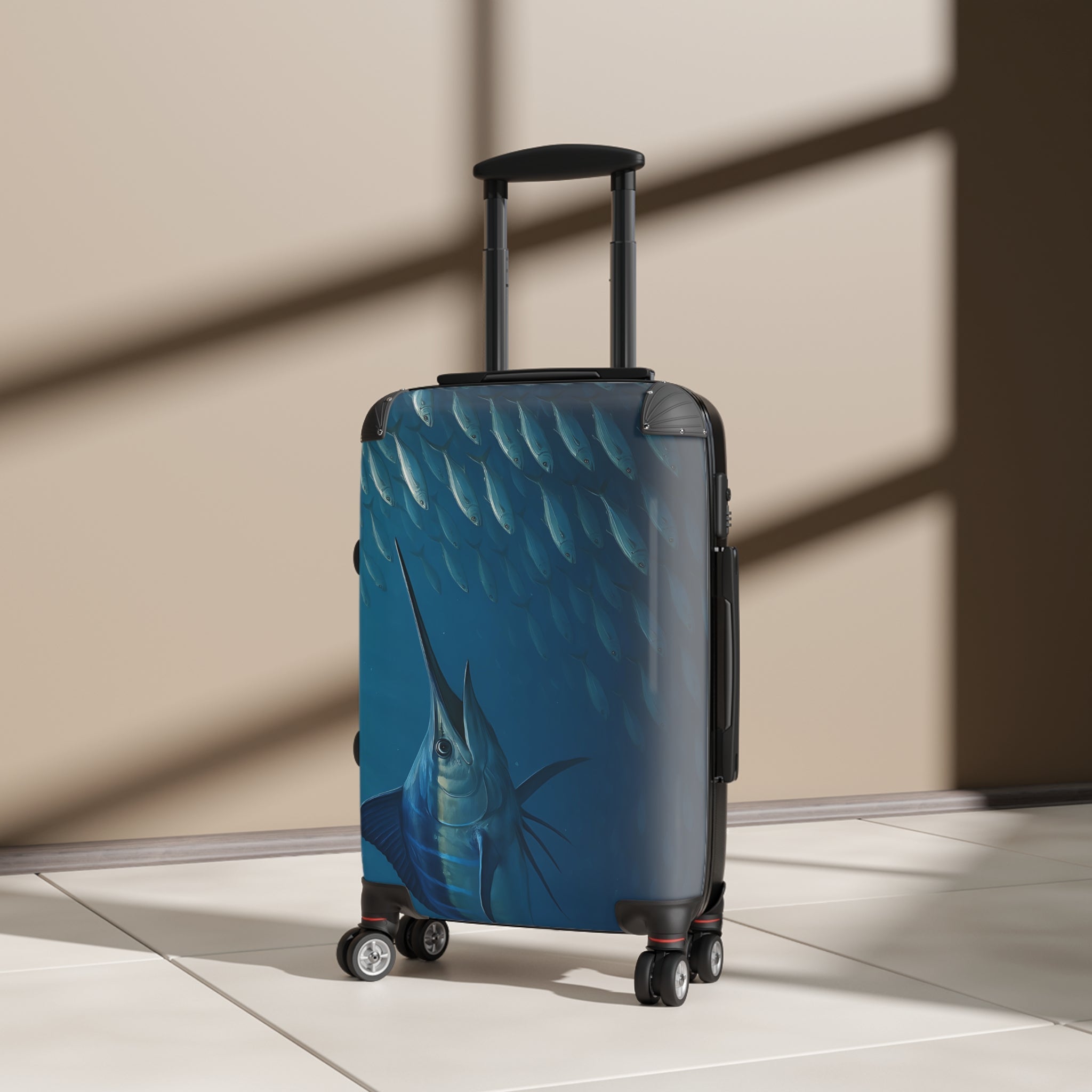 Ocean Journey Suitcase with Marlin Design - Perfect for Travelers and Adventurers - Get Tight Gear