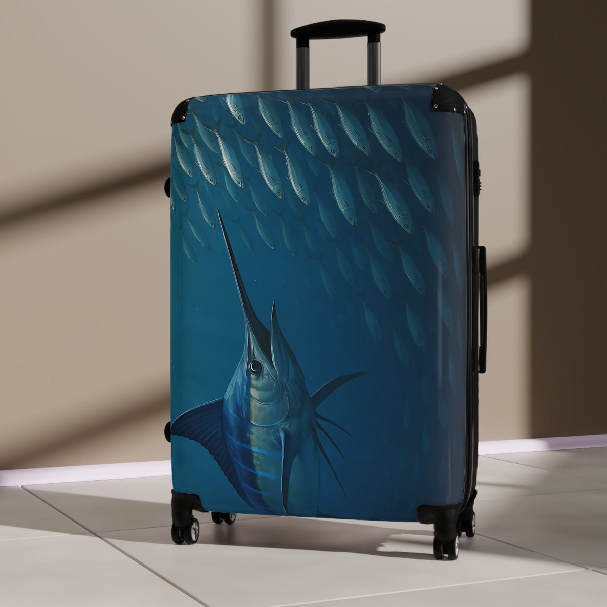 Ocean Journey Suitcase with Marlin Design - Perfect for Travelers and Adventurers - Get Tight Gear