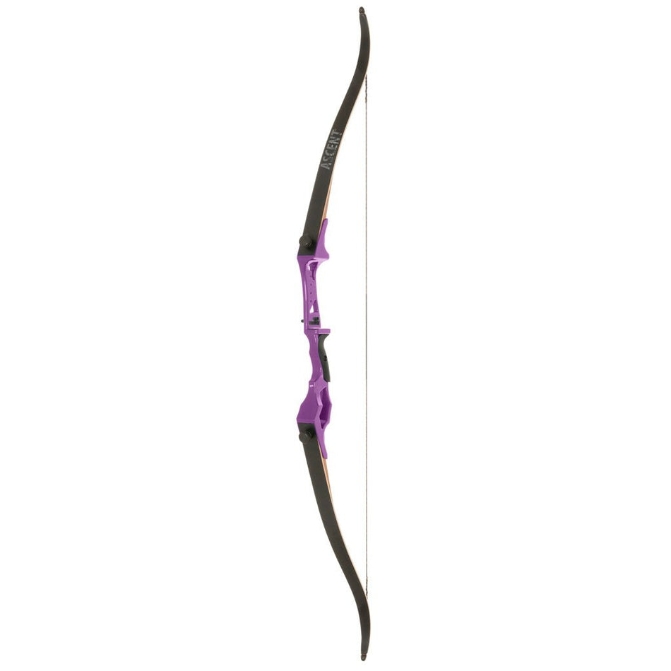 October Mountain Ascent Recurve Bow Purple 58 in. 35 lbs. RH - Get Tight Gear