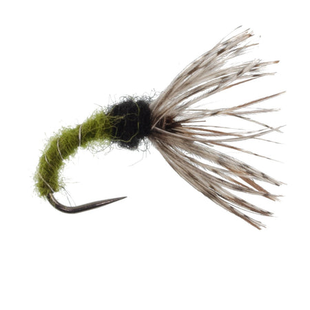 Olive Zebra Sakasa Kebari - 6 Tenkara Flies - Size 12 - Get Tight Gear