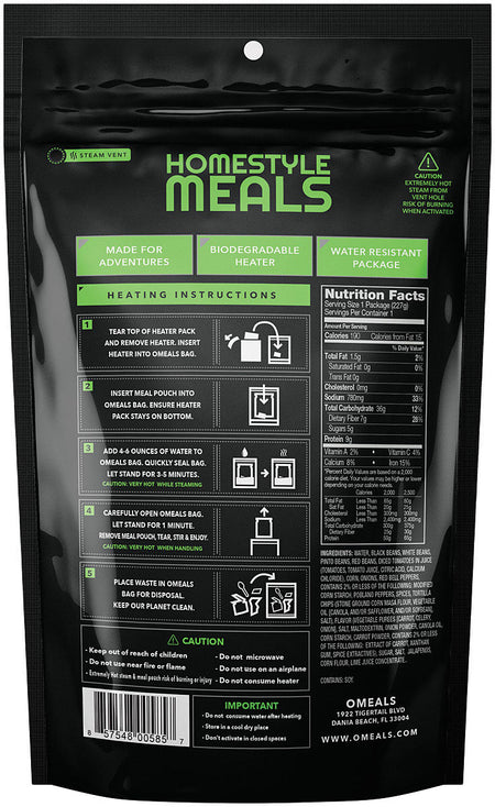 Omeals Vegetarian Chili - Get Tight Gear