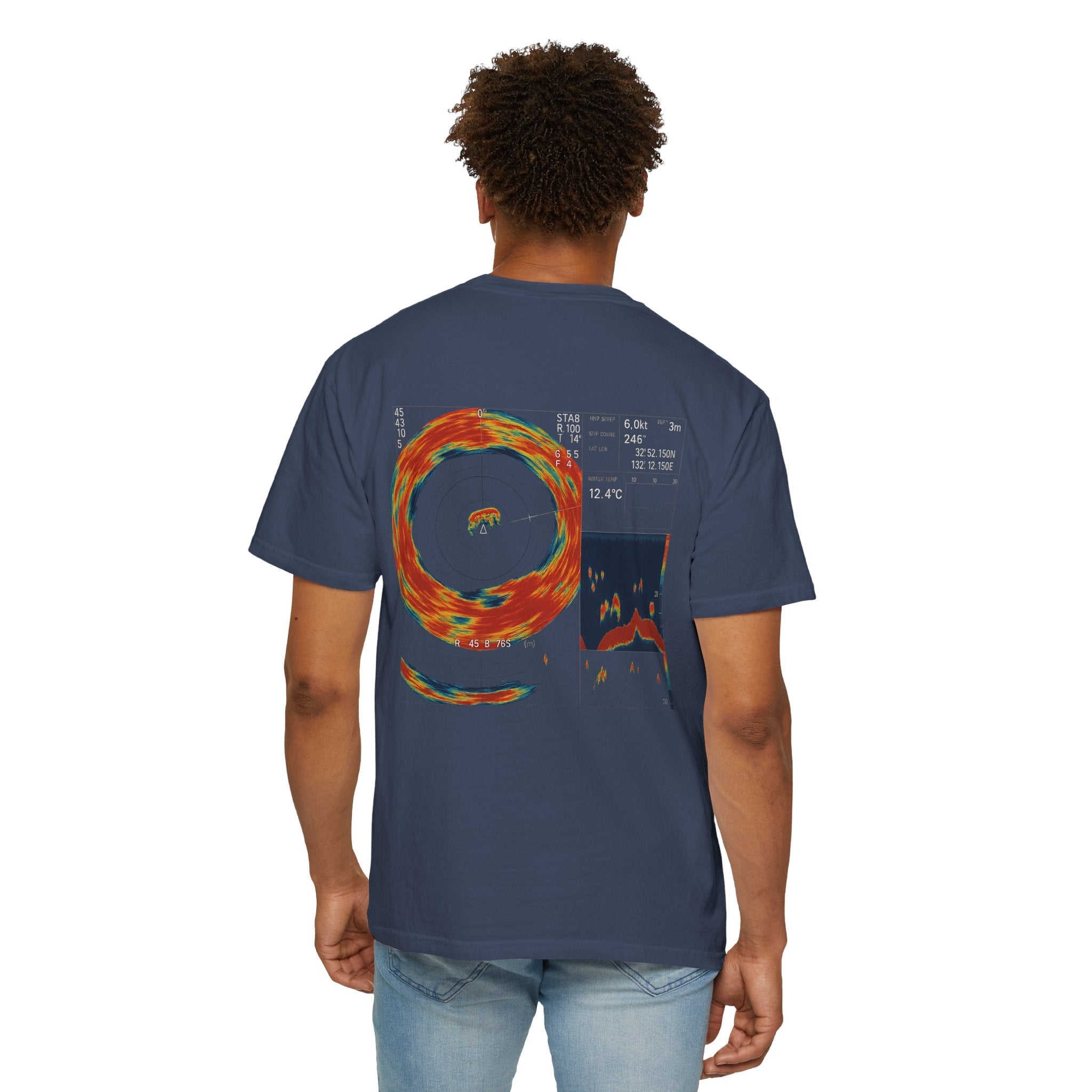 Omni Sonar Game Fishing T-Shirt - Unisex Garment - Dyed Tee - Get Tight Gear