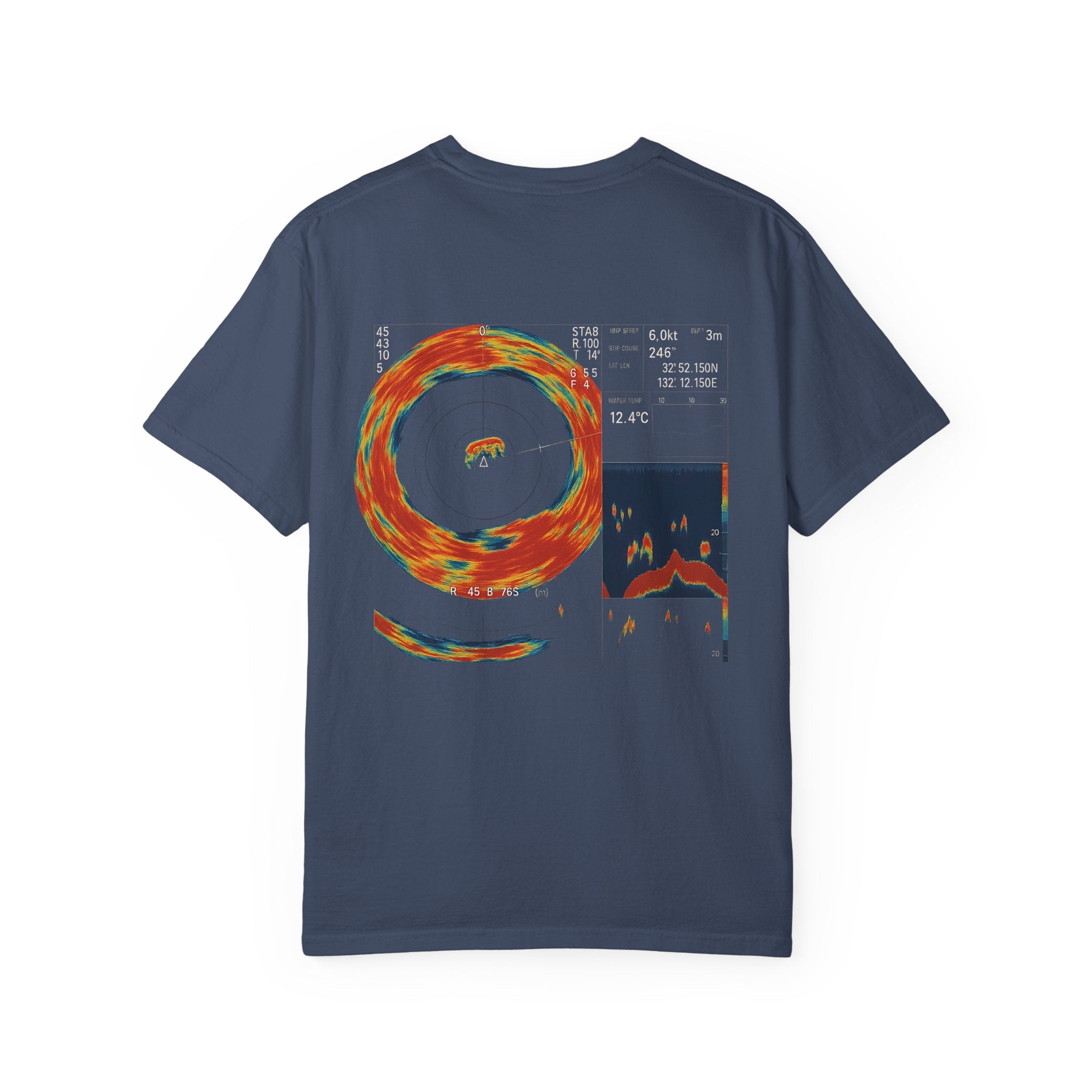 Omni Sonar Game Fishing T-Shirt - Unisex Garment - Dyed Tee - Get Tight Gear