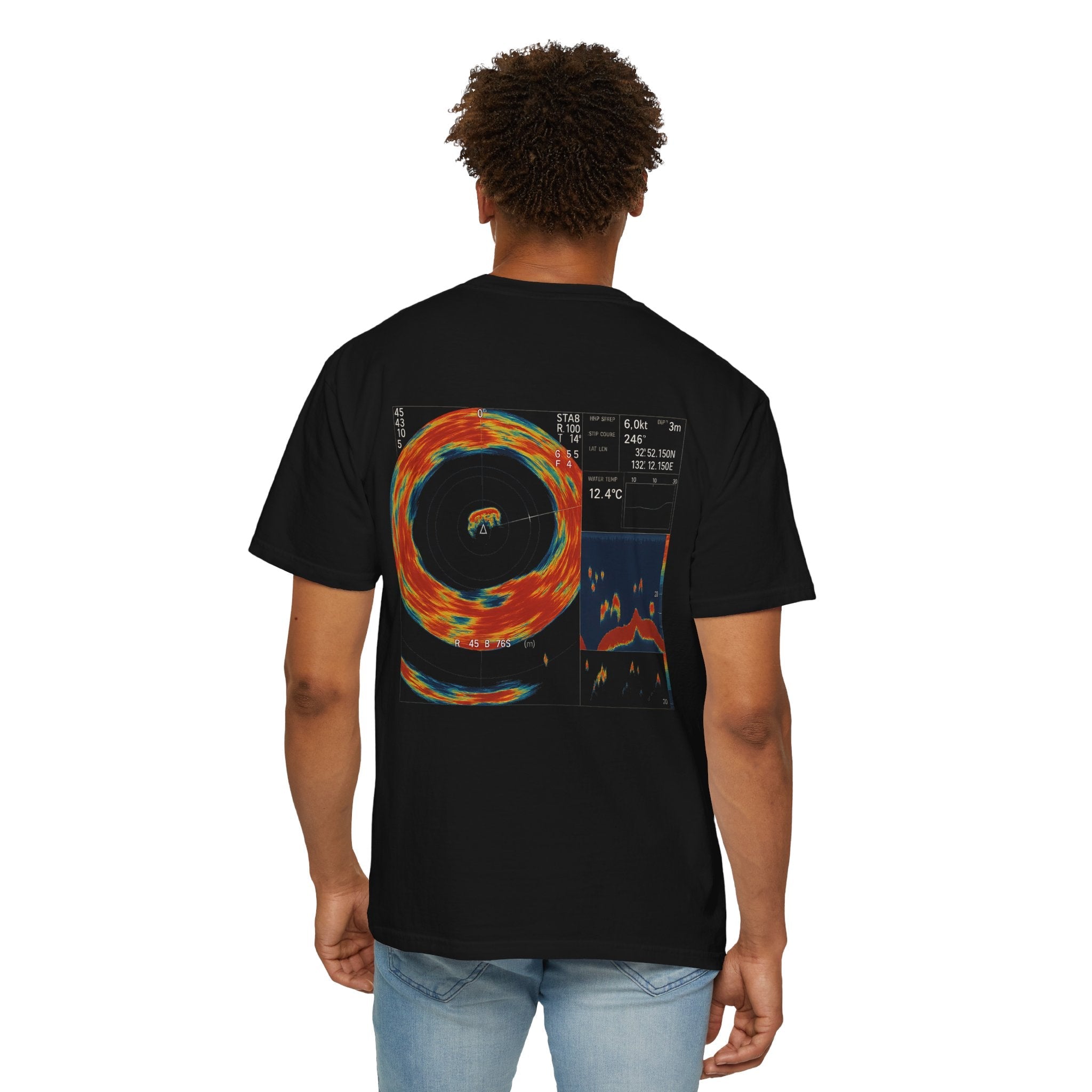 Omni Sonar Game Fishing T-Shirt - Unisex Garment - Dyed Tee - Get Tight Gear