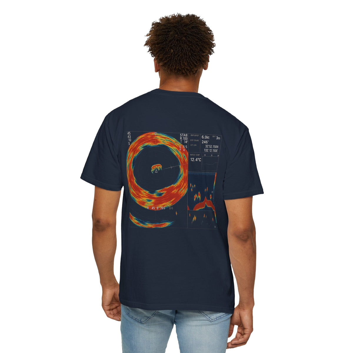 Omni Sonar Game Fishing T-Shirt - Unisex Garment - Dyed Tee - Get Tight Gear