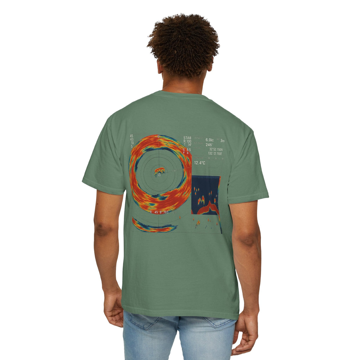 Omni Sonar Game Fishing T-Shirt - Unisex Garment - Dyed Tee - Get Tight Gear