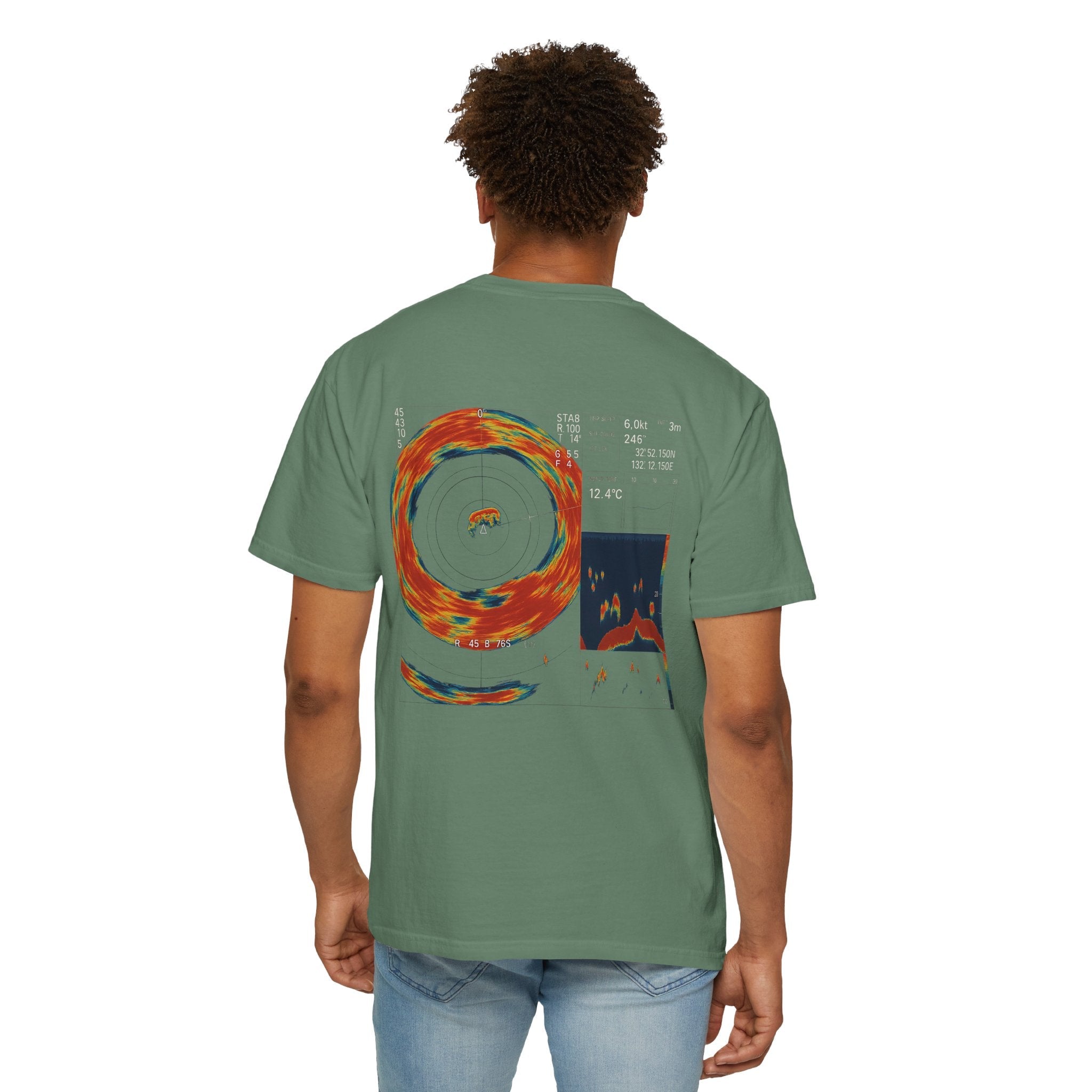 Omni Sonar Game Fishing T-Shirt - Unisex Garment - Dyed Tee - Get Tight Gear