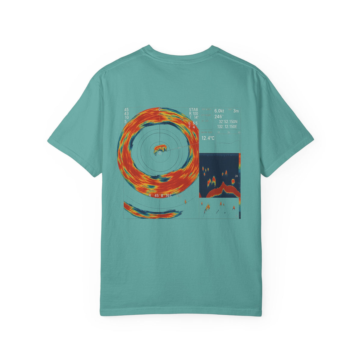 Omni Sonar Game Fishing T-Shirt - Unisex Garment - Dyed Tee - Get Tight Gear