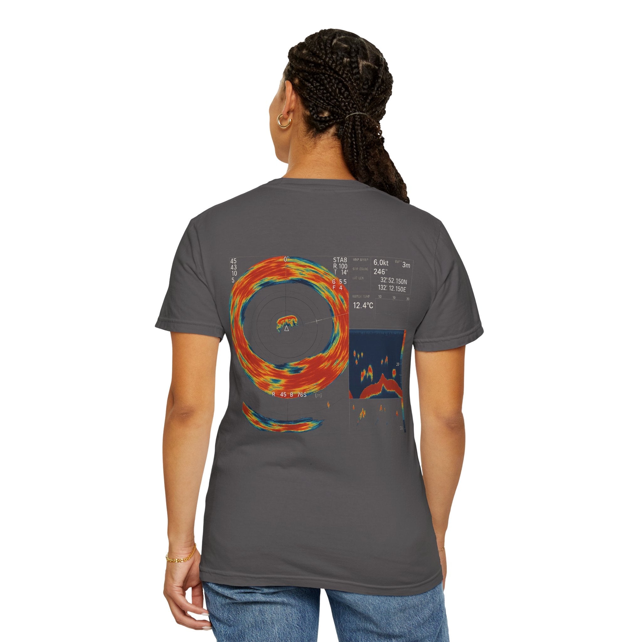 Omni Sonar Game Fishing T-Shirt - Unisex Garment - Dyed Tee - Get Tight Gear