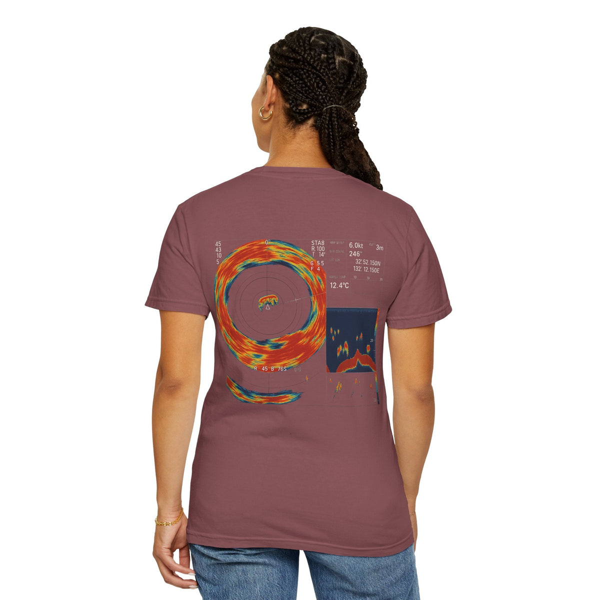 Omni Sonar Game Fishing T-Shirt - Unisex Garment - Dyed Tee - Get Tight Gear