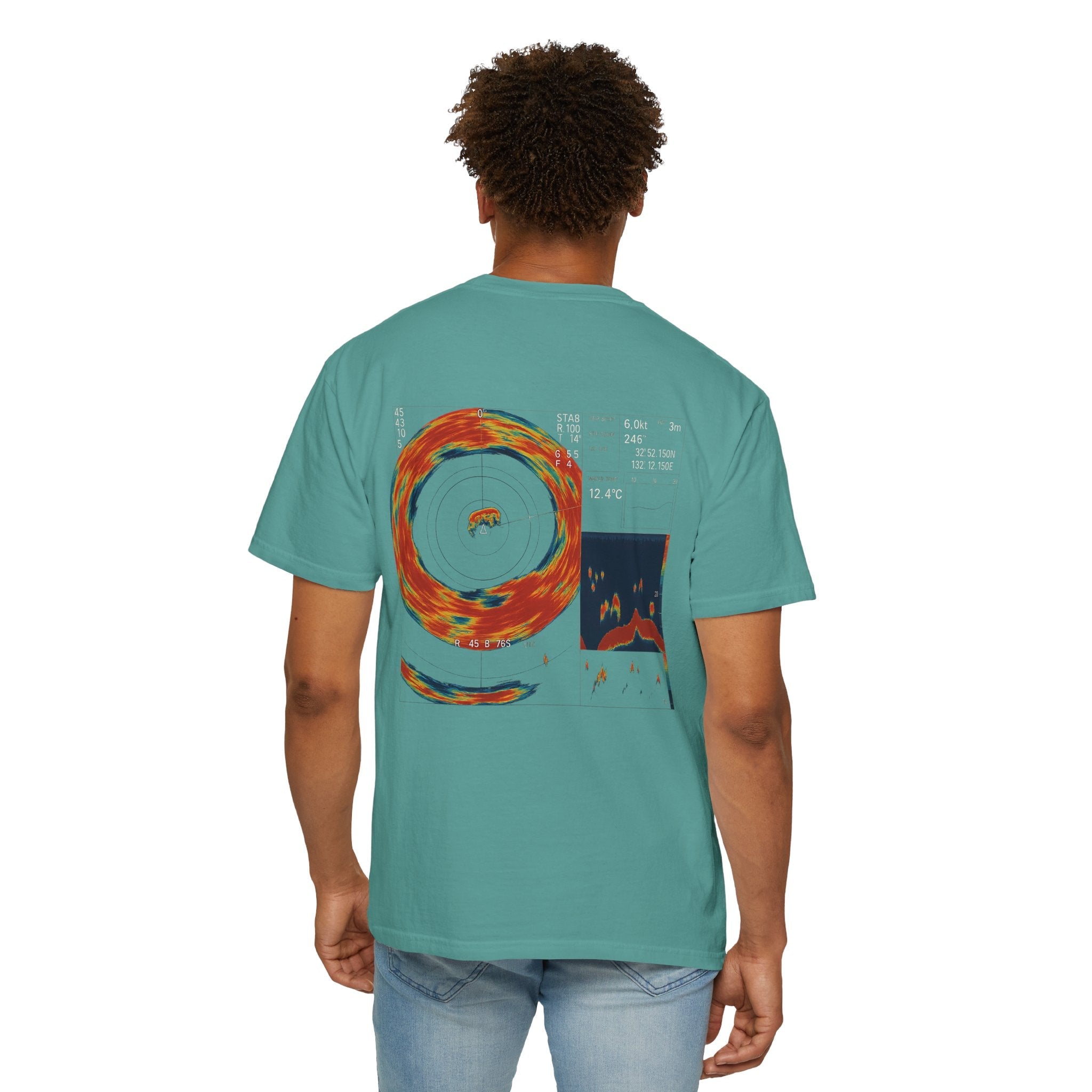 Omni Sonar Game Fishing T-Shirt - Unisex Garment - Dyed Tee - Get Tight Gear