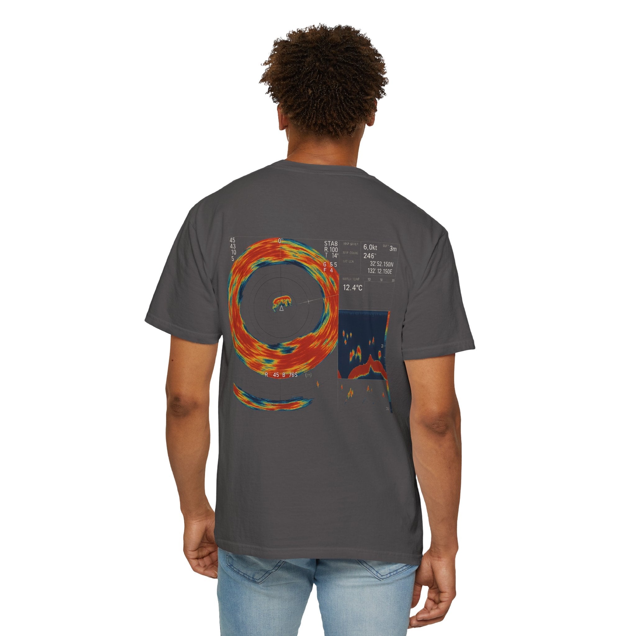 Omni Sonar Game Fishing T-Shirt - Unisex Garment - Dyed Tee - Get Tight Gear