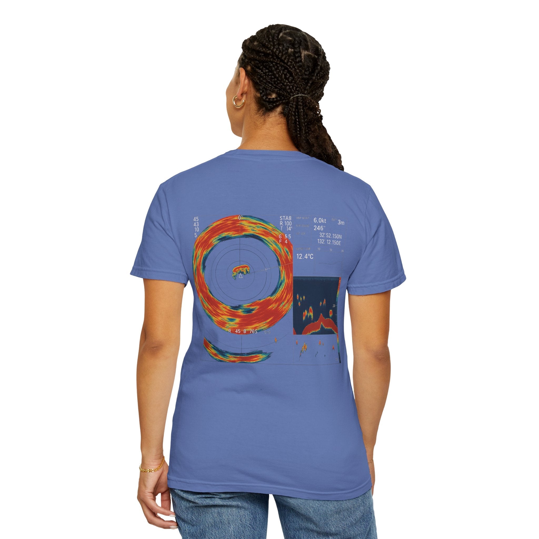 Omni Sonar Game Fishing T-Shirt - Unisex Garment - Dyed Tee - Get Tight Gear
