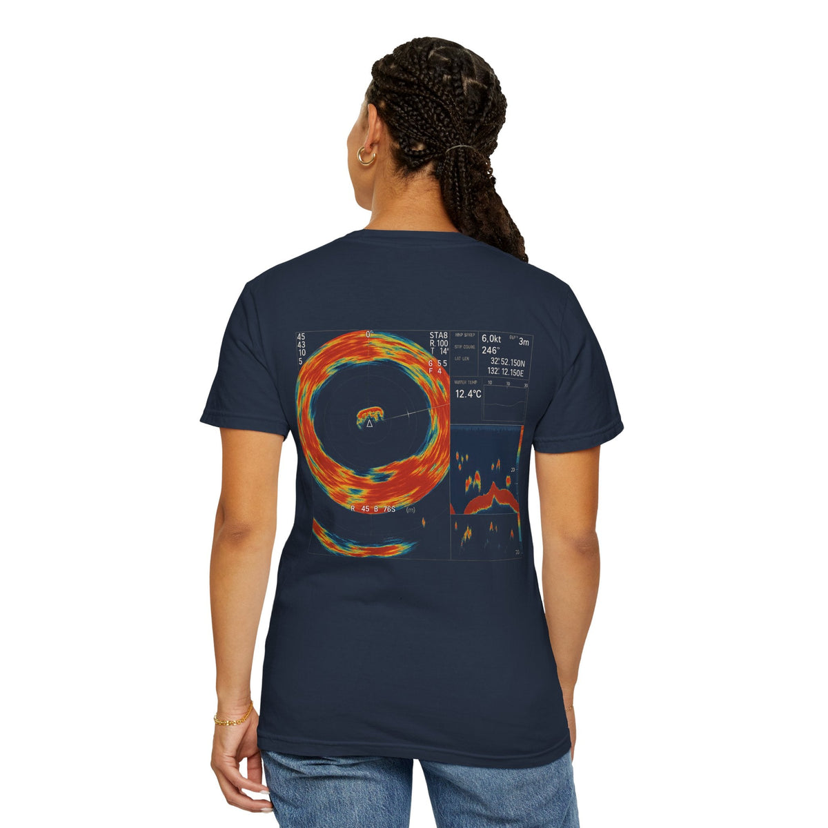 Omni Sonar Game Fishing T-Shirt - Unisex Garment - Dyed Tee - Get Tight Gear