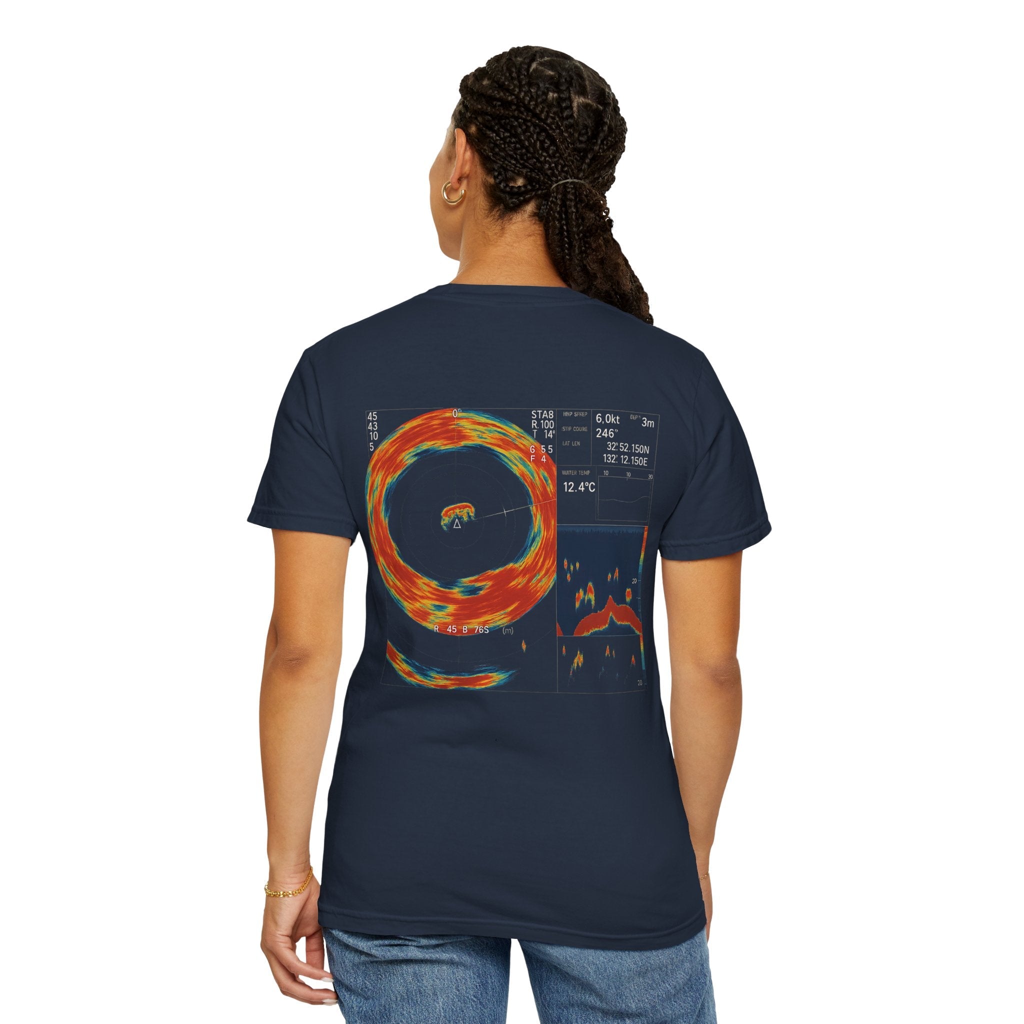 Omni Sonar Game Fishing T-Shirt - Unisex Garment - Dyed Tee - Get Tight Gear