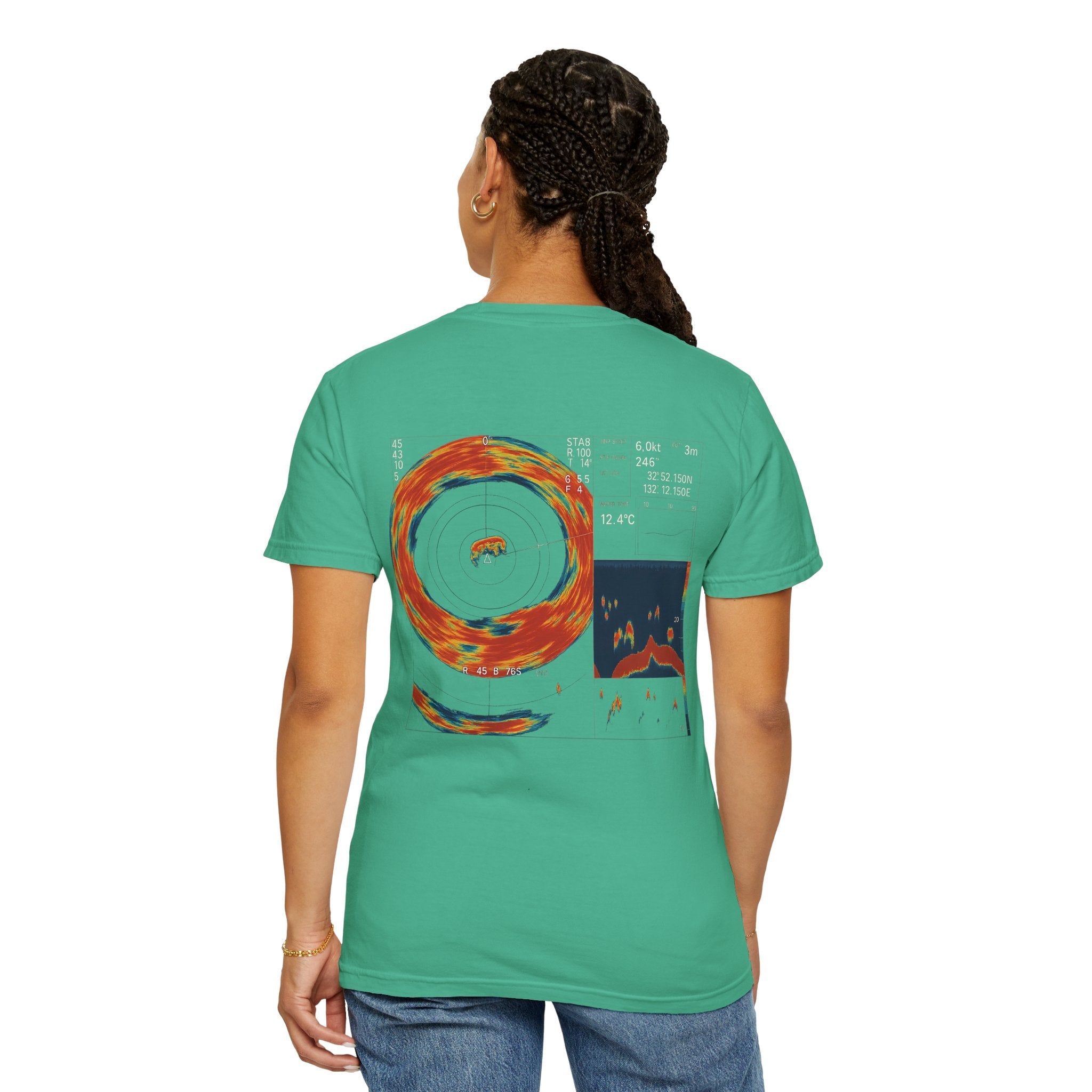 Omni Sonar Game Fishing T-Shirt - Unisex Garment - Dyed Tee - Get Tight Gear