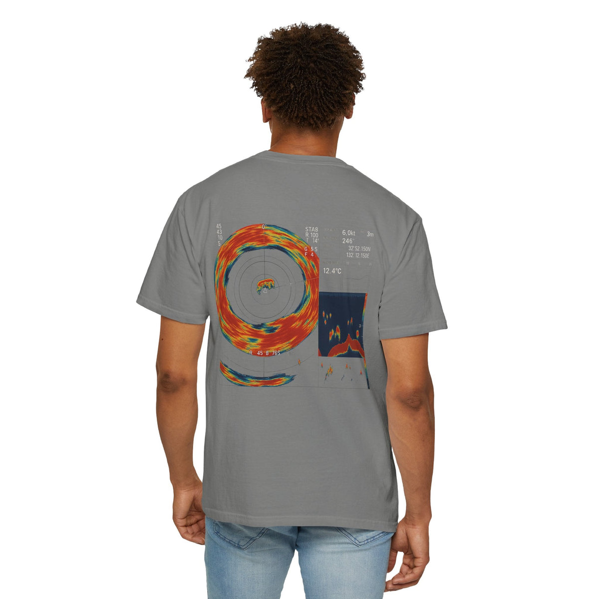 Omni Sonar Game Fishing T-Shirt - Unisex Garment - Dyed Tee - Get Tight Gear
