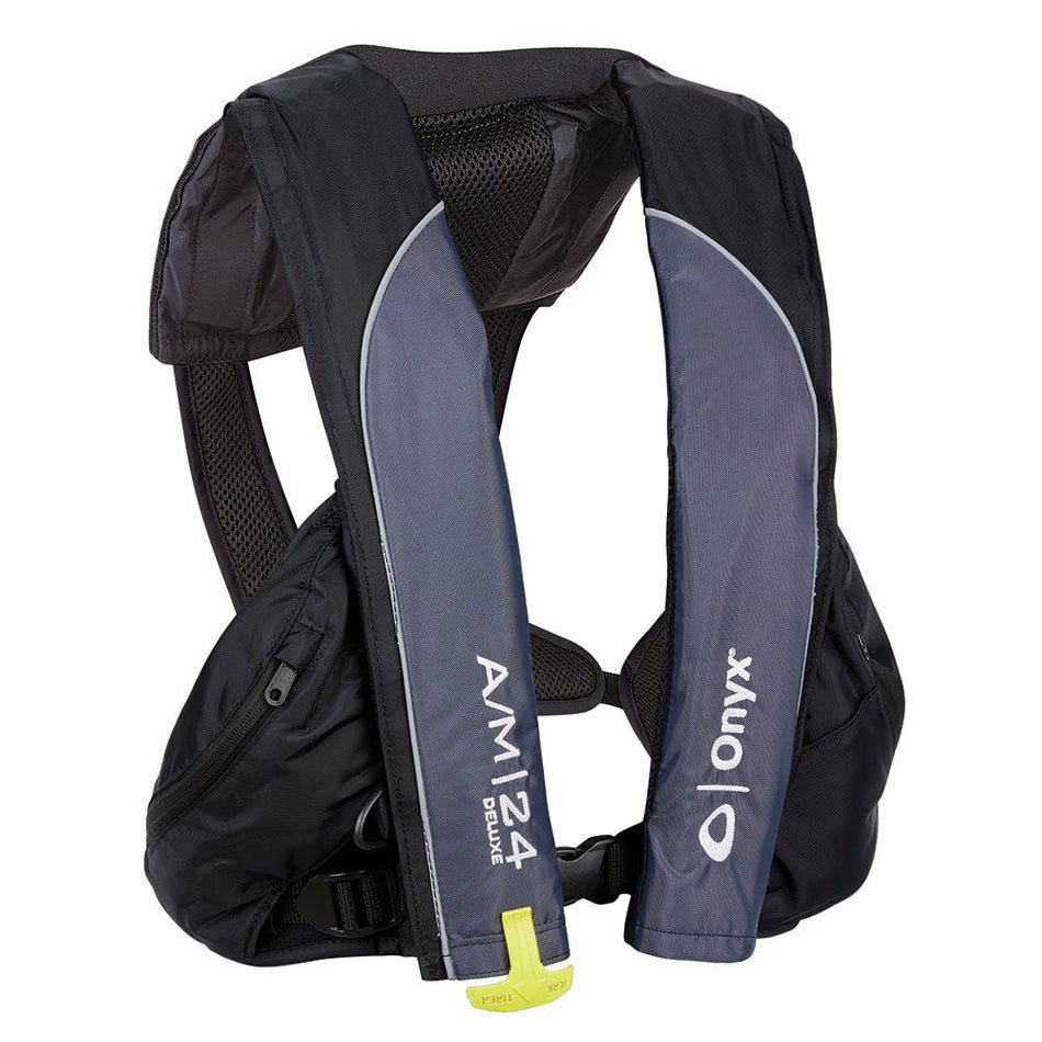 Onyx A/M - 24 Deluxe Auto/Manual Inflatable PFD - Black - Adult Universal - Get Tight Gear