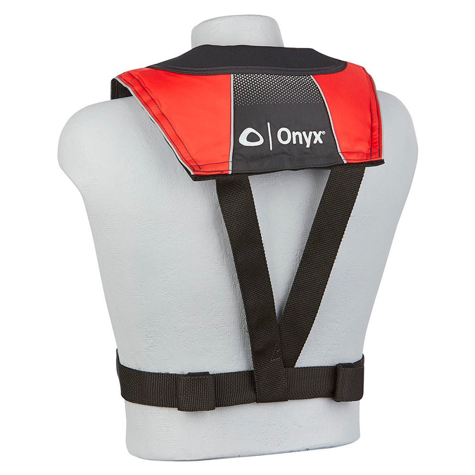 Onyx A/M - 24 Series All Clear Automatic/Manual Inflatable Life Jacket - Black/Red - Adult - Get Tight Gear