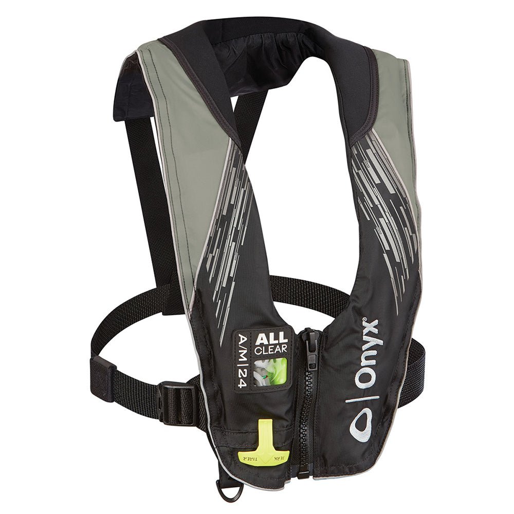 Onyx A/M - 24 Series All Clear Automatic/Manual Inflatable Life Jacket - Grey - Adult - Get Tight Gear