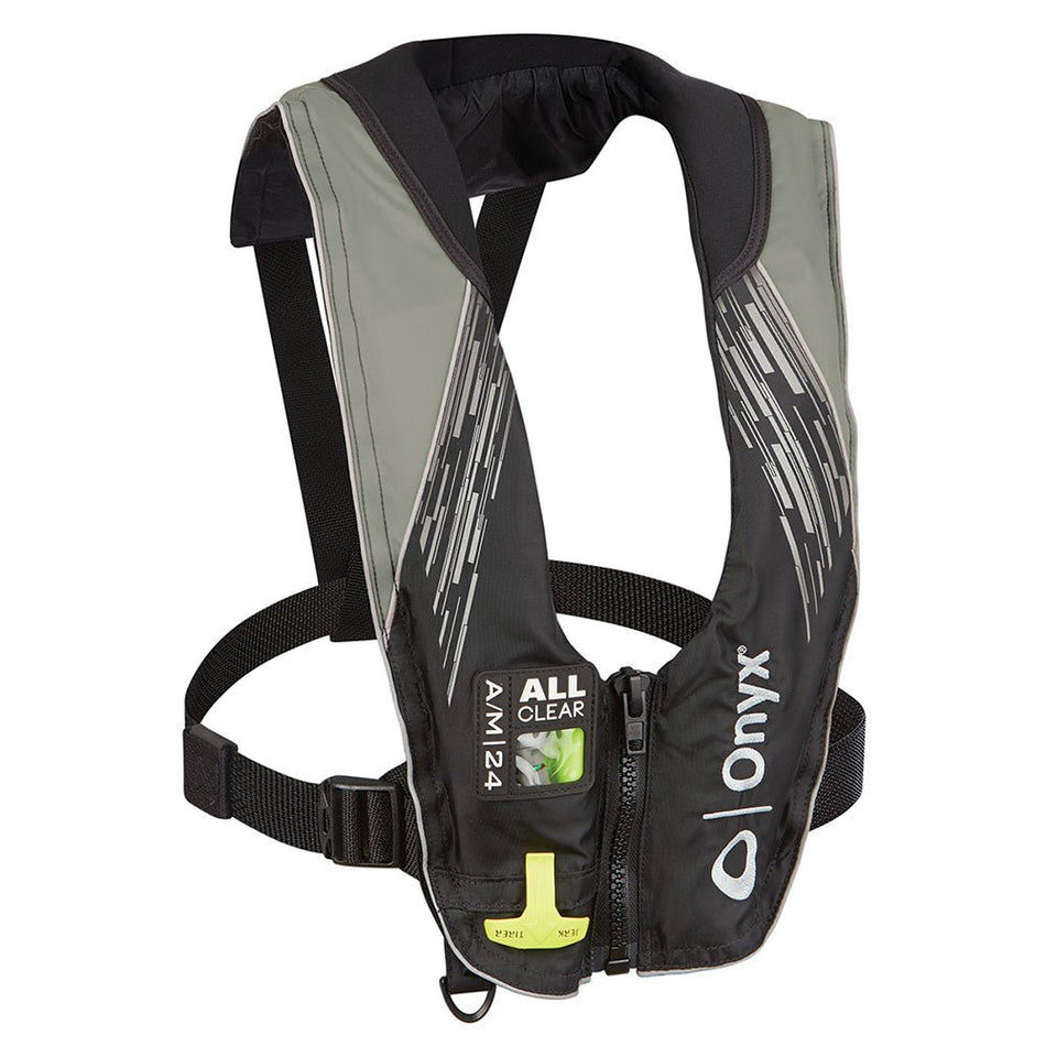 Onyx A/M - 24 Series All Clear Automatic/Manual Inflatable Life Jacket - Grey - Adult - Get Tight Gear