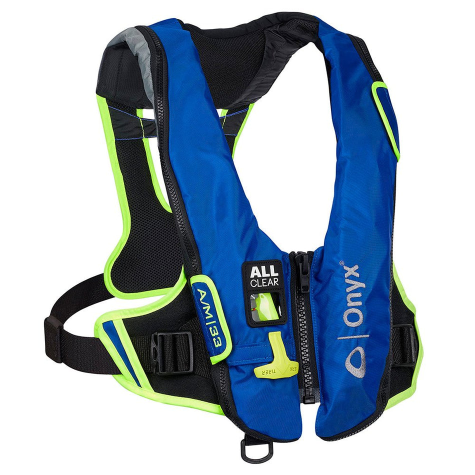 Onyx Impulse A/M - 33 All Clear Auto/Manual Inflatable Life Jacket - Blue - Get Tight Gear