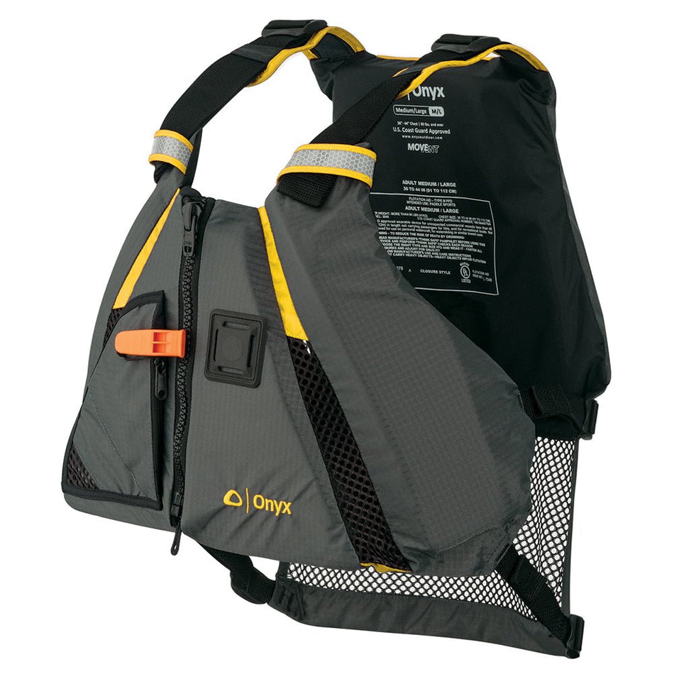 Onyx Movement Dynamic Paddle Sports Vest - Yellow/Grey - M/L - Get Tight Gear