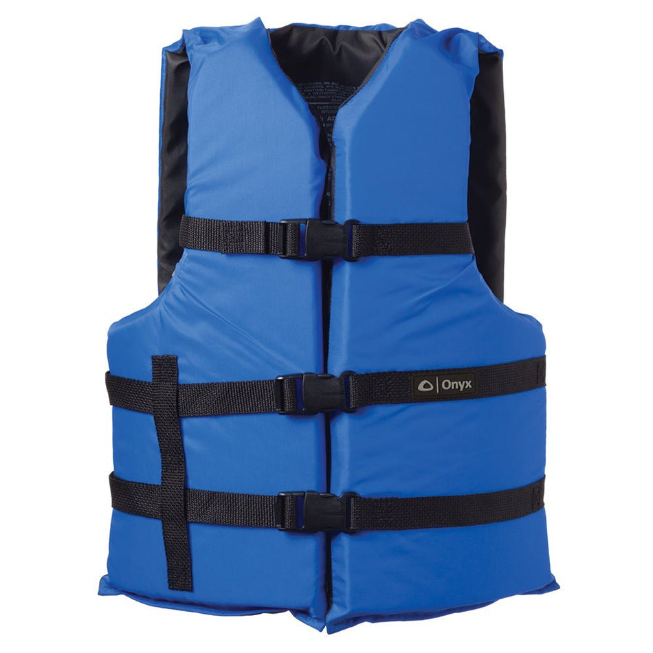 Onyx Nylon General Purpose Life Jacket - Adult Oversize - Blue - Get Tight Gear